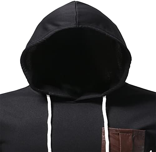 XZHDD jakne za mens, jesen zimske boje blok patchwork dukserišta Sportske casual dukseve Outerwer Trostruko