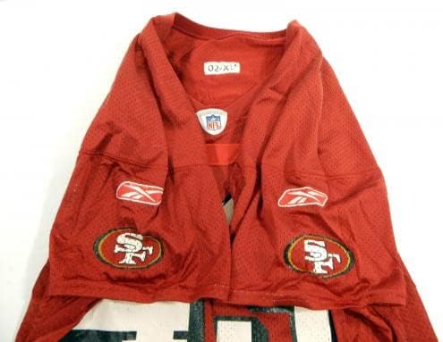 2002 San Francisco 49ers # 49 Igra Polovna drevna dresa Crvena praksa XL DP34418 - Neintred NFL igra rabljeni dresovi