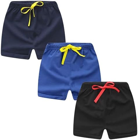 Jagrove Toddler Boys Girls Hotsas 3 pakovanje Little Dječji pamučni sport Jogger kratke hlače Summer Solid Boja aktivne kratke hlače