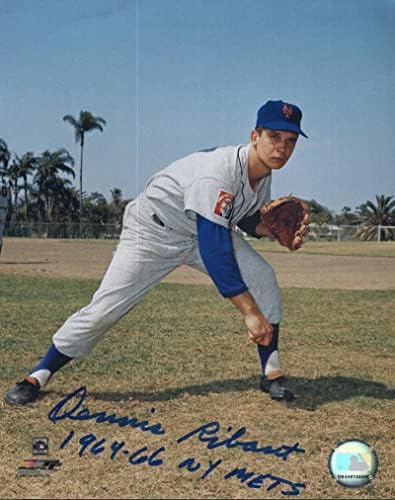 Dennis Rebant 1964-66 Mets potpisan autogramirani 8x10 photo w / coa - autogramirana MLB fotografija