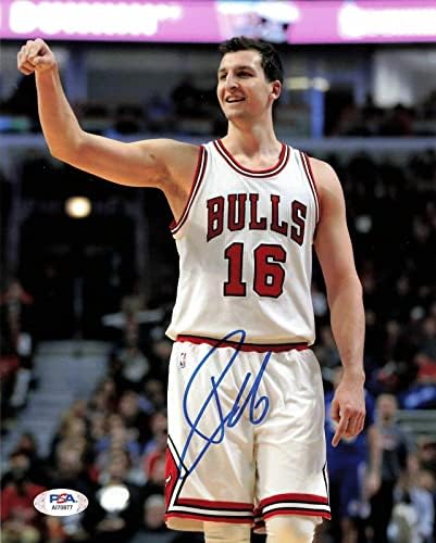 Paul Zipser potpisao 8x10 FOTO PSA / DNK Chicago Bulls AUTOGREED - AUTOGREMENT NBA Photos