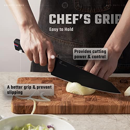Vosteed profesionalni set kuhinjskih noža sa omotačem, oštar kuharski nož od 8,5 inča & amp; Set kuhinjskih