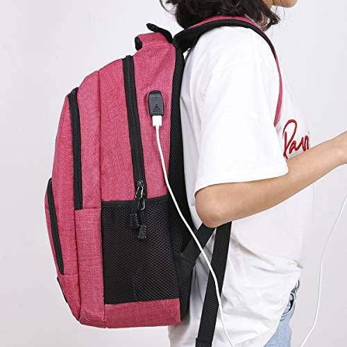 Oberhoffe laptop ruksak za putovanja sa USB punjenjem luka protiv lopova / vodootporna školska knjiga za žene za žene Muškarci Business Backpad Fit 15.6 inčni prijenos