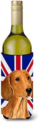 Caroline's blaga SS4929literk Jahshhund sa engleskim unije Jack Britanac zastava vino boce Hugger, boca hladnije rukava za hugger stroj koji se može opustiti insulator izolacije izolacije za izolacije pića,