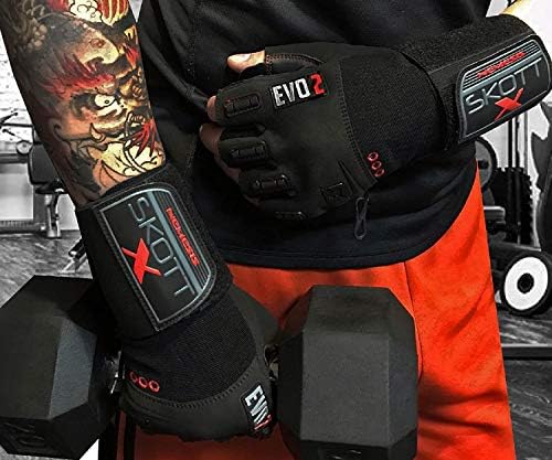 skott Evo 2 x-izdanje rukavice za dizanje tegova sa torbom za odlaganje & 2 jastučići za držanje-rukavice za trening od prave kože podstavljene za punu zaštitu dlana-Ultra Durable Gym Accessories for Exercise