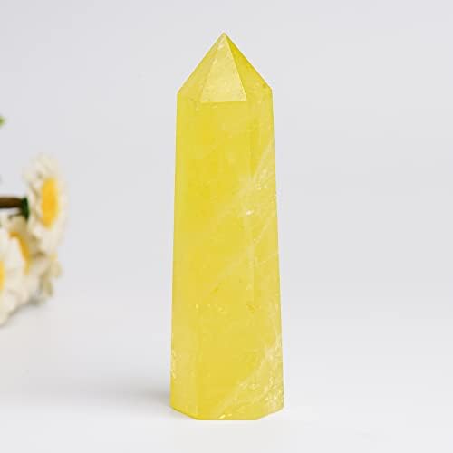 Wuyoushi 1pcs Citrine Prirodne kristalne kule / 1,96-2,75 Izlečenje kristalnog štapa / 6 Faced Chakra Crystal