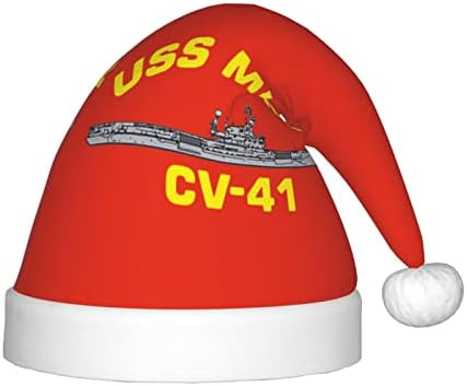 CXXYJYJ Uss Midway Cv-41 Santa šešir za djecu Božić kape pliš Božić šešir za Božić Novu godinu Holiday Festival