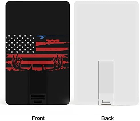 Ribolov lov Američka zastava Kreditna kartica USB Flash Personalizirano Memory Stick Storage pogon za pohranu
