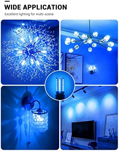JandCase G9 LED Sijalice plavo svjetlo, plave sijalice 5w 40W ekvivalent halogena, LED plava svjetla G9 baza,dekorativne sijalice za kristalno luster, Noć vještica, Božićno kućno osvjetljenje, 5 pakovanja