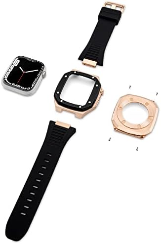 CNHKAU Najnovid nehrđajući čelik za Apple Watch Band 7 44mm 45mm plemeniti metal za iWatch seriju 7 6 SE 5 41mm 40mm Modifikacija modifikacija