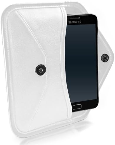 Boxwave Case kompatibilan sa Sony Xperia XZ1 - Elite kožnom messenger torbicom, sintetičkim kožnim poklopcem za kovertu za kovertu za Sony Xperia XZ1 - bjelokosti bijeli