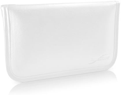 Boxwave Case kompatibilan sa Nokia 7.1 - Elite kožna messenger torbica, sintetički dizajn poklopca kože za Nokia 7.1 - bjelokosti bijeli