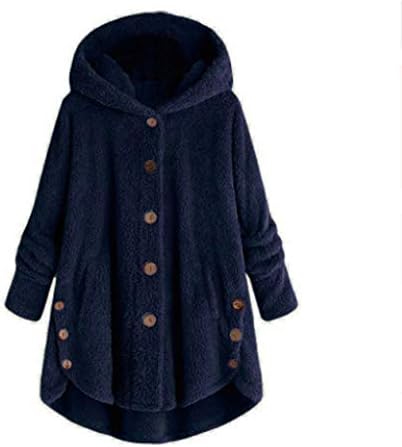 Masbird zimski kaputi za žene plus veličine prevelizirane tople gornje odjećne guste podstavljene jakne labav kaput od runa