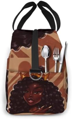 yalinan crna djevojka torba za ručak Afroamerička kutija za ručak izolovana crna djevojka kutija za ručak