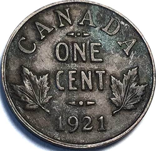 1921. Nema mente Mark kanadsko cent Kanada Km # 28 Penny Prodavac vrlo dobro