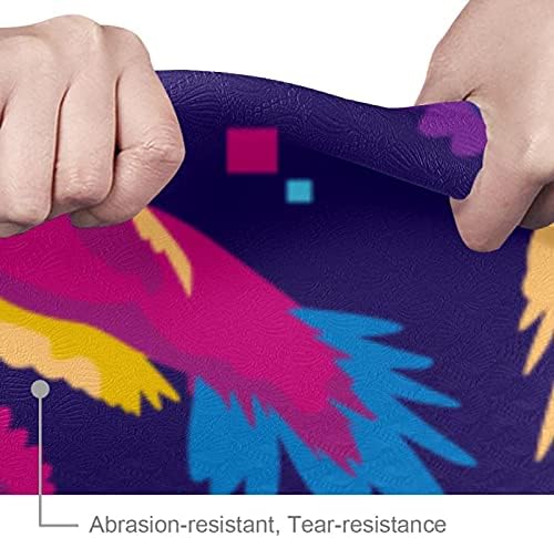 Siebzeh Colorful Budgie Premium Thick Yoga Mat Eco Friendly Rubber Health & amp; fitnes non Slip Mat za