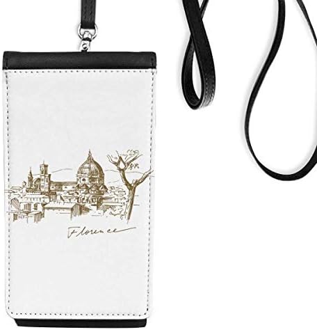 Cathedral Firenca Italija uzorak Telefon novčanik torbica Viseći mobilni torbica Crni džep