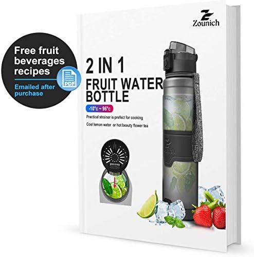 Zounich Premium sportska boca za vodu 32 oz / 1 litara, 24 oz, 16 oz, 14 oz, BPA Besplatni tritan za bicikl, trčanje, teretana, fitnes, biciklizam