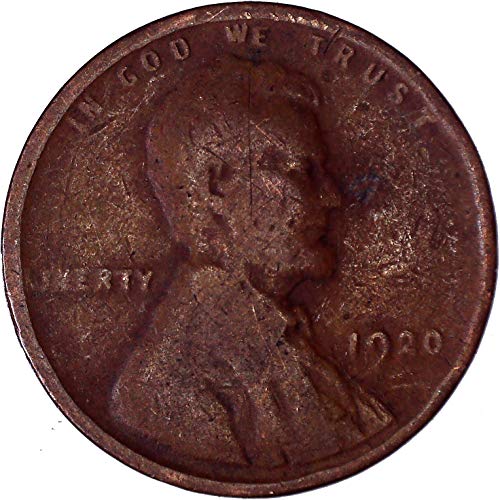1920 Lincoln pšenični cent 1c sajam