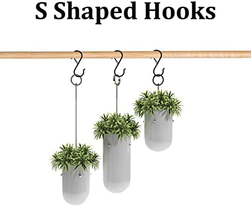 Dianrui 10pcs kuke u obliku slova S, metalne s kuke za viseće biljke, lonce i tave, vreće-sigurnosni kopča