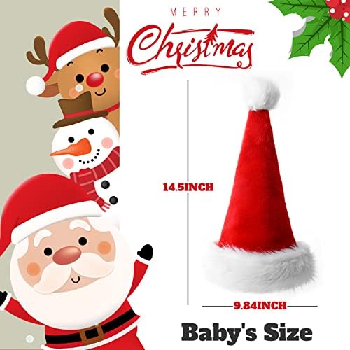 Rjvw Baby Santa šešir,Božićni šešir za dojenčad, Santa šešir za djecu, dijete Santa Claus šešir, rogovi