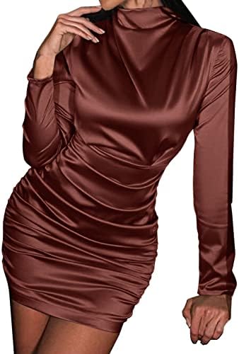 Yalfjv Midi haljine za žene ljetne ženske vešalice V vrat visokog struka naborane nepravilne haljine s prorezima