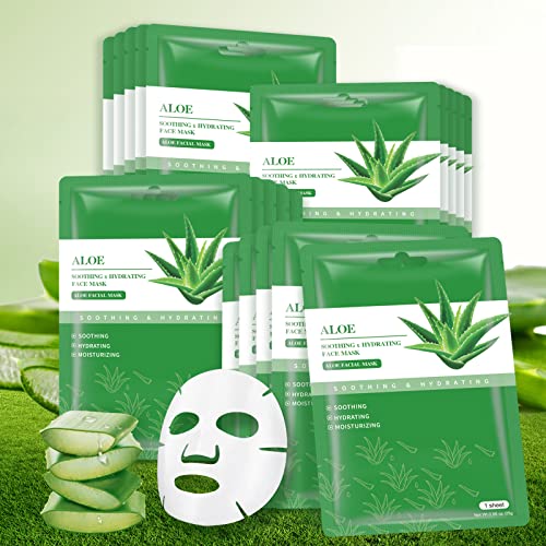 YAFUSIPE Aloe Vera maska za lice hidratantna maska za njegu kože 10 pakovanje i Retiol krema za anti Aging