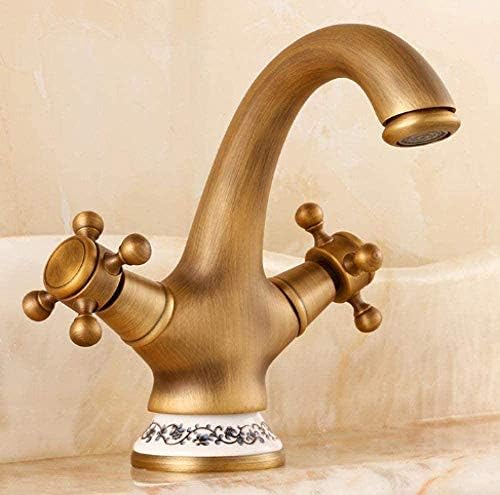 NZDY slavina od mesinga Slavina za jednu rupu Dvostruka ručka slavina za sudoper za sudoper u kupaonici