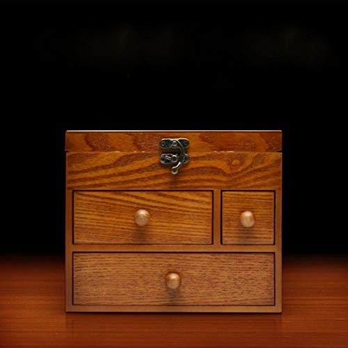 Kutija za nakit Kutija nakit drveni nakit kutija Višeslojni visoki kapacitet Vintage baršunaste jednostavne