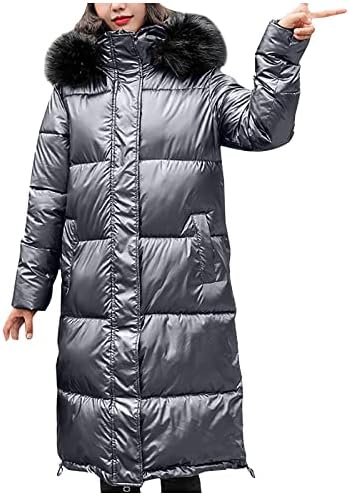 Overmalne žene zimska topla kapuljača gusta topla jakna dugačak kaput