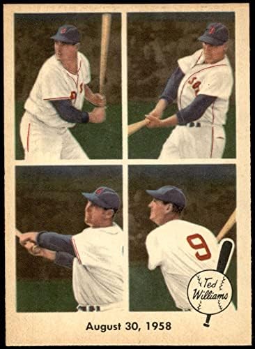 1959 Fleer 65 avgust 30 1958 Ted Williams Boston Red Sox ex Red Sox