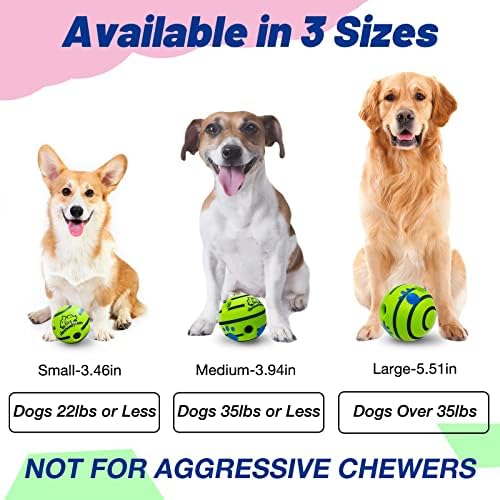Veliki kuglica za pse, interaktivne igračke za pse lopta, škripavčani igračke za pse lopta, izdržljiva lopta