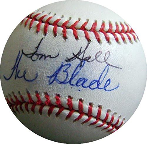 Tom Hall autogramirani bejzbol upisao je Balde - autogramirani bejzbol
