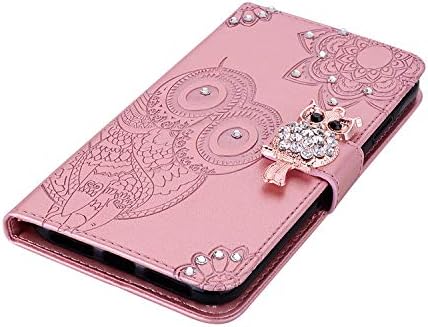 Bonitec kompatibilan sa iPhone 12 mini futrolom za novčanik, slatka crtana životinja Owl reljefna Mandala
