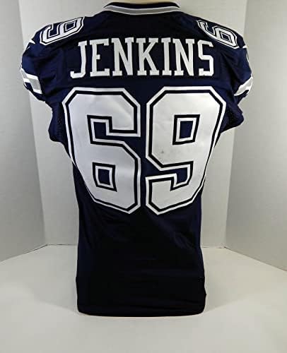 2014 Dallas Cowboys Jenkins # 69 Igra Izdana mornarska dres 44 DP16982 - Neincign NFL igra rabljeni dresovi