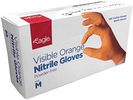 Eagle štiti visoko vidljive nitrilne rukavice za jednokratnu upotrebu, 6 Mil, bez lateksa i praha, industrijske,