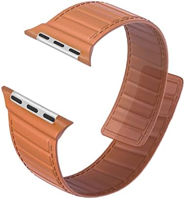 Kožne magnetske pojase za Apple Watch Band Ultra 49mm 45mm 44mm 42mm 41mm 40mm 38mm, kožna veza sa vezom na kaišeju tanka ručni pojas sa jakim magnetom za iWatch bend seriju 8 7 6 5 4 3 2 1 SE2 MAN žene