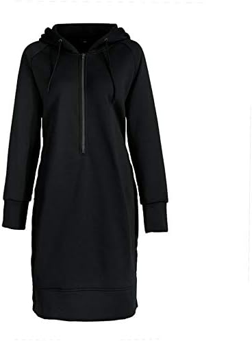 Andongnywell dukserica haljina za žene pulover Hoodie haljine dugi rukav Casual Hooded Tunic vrhovi sa džepovima