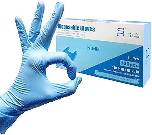 5R nitrilne rukavice, rukavice za jednokratnu upotrebu, bez lateksa, bez pudera, teksture, bezbedne radne