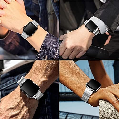 BHGOCA Kompatibilan sa Apple Watch Ultra bend 49mm Muškarci od nehrđajućeg čelika Black Apple Watch Band