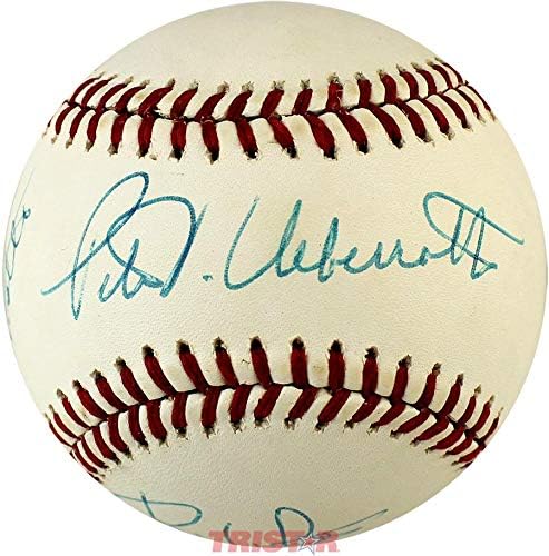 Pete Ueberroth, Bart Giamatti i Bill White Autogramirani bejzbol PSA / DNK ocjena 8.5 - AUTOGREMENA BASEBALLS