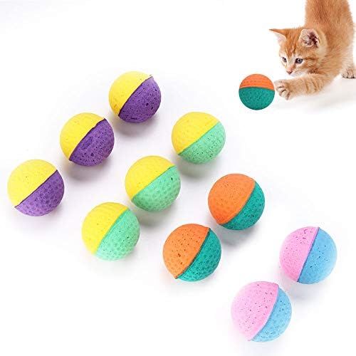 Plplaaobo Mačke igračke kuglice, 10pcs set šareni kućne ljubimce mačkice igraju igračke lateks kuglice za