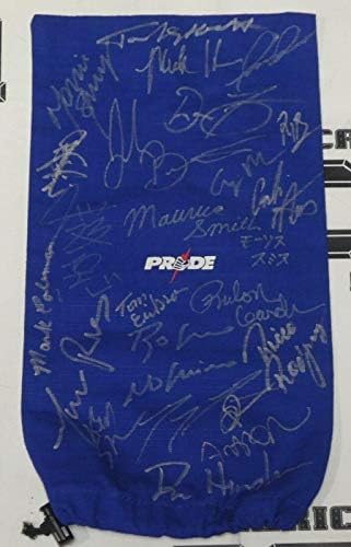 Kazushi Sakuraba Kazuyuki Fujita Mark Kerr Coleman + potpisana Pride torba za rukavice-UFC rukavice sa autogramom
