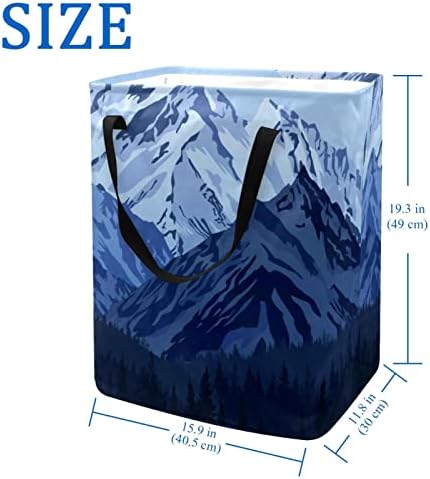 Mountainswinter Print sklopiva korpa za veš, 60L vodootporne korpe za veš kante za veš igračke za odlaganje spavaonice u kupatilu