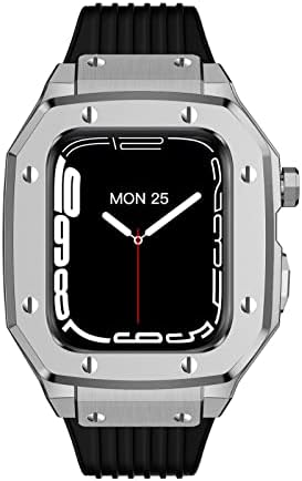CNHKAU za Apple Watch Band Series 6 44mm Legura za sat CASE 45mm 42mm Metalni okvir Modifikacija Modicija