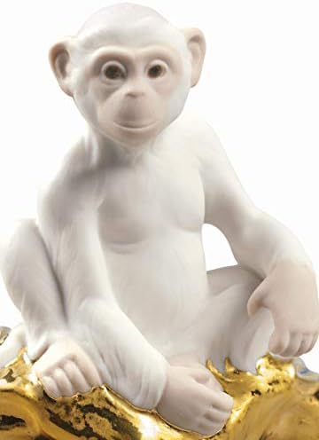 LLADRÓ majmunska figurica. Mini. Porculanska majmunska figura.