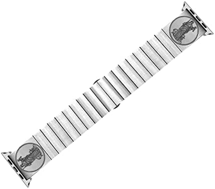 Nickston Lady Justice Engraved Band Kompatibilan sa Apple Watch Ultra 8 7 6 SE 5 4 3 2 1 Serija 38mm 40mm 41mm 42mm 44mm 45mm 49mm Srebrno od nehrđajućeg čelika S-BJ2