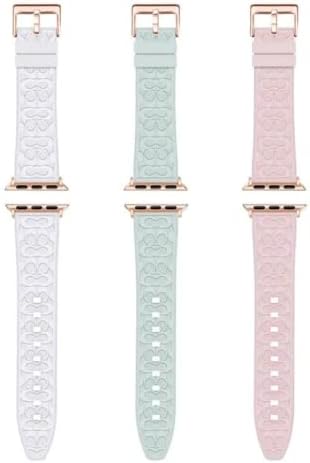 Gledaj bend za žene kompatibilne sa Apple Watch Band - za seriju 7 6 5 4 3 2 1 SE - visokokvalitetni silikon -Adjustav, siguran zatvarač