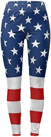 Američka zastava Patriotska nogavica Ženska američka zastava američke zastave Yoga Hlače bešavne lagane