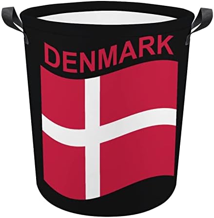 Zastava Danske korpa za veš korpa torba za veš torba za odlaganje kante za pranje sklopiva visoka sa ručkama